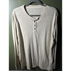 NWOT Lands End x Blake Shelton Mens Ivory Henley Size Large